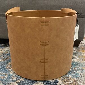 Faux Leather Storage Bin Camel Brown - Hearth & Hand™ with Magnolia-Size Large